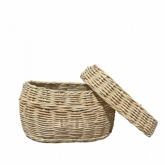 Panier ovale avec couvercle