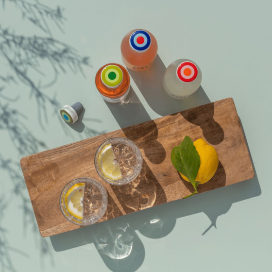 4 bouchons colorés pour bouteilles