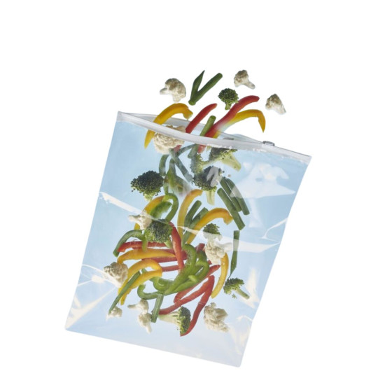 10 sachets d'emballage en plastique avec curseur 21 x 15 cm