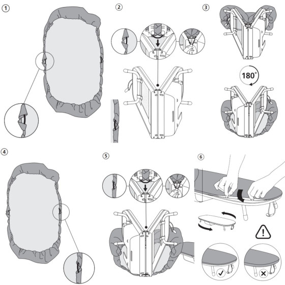 Table à repasser pliable et compacte