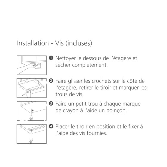 Tiroir à capsules de café sous étagère