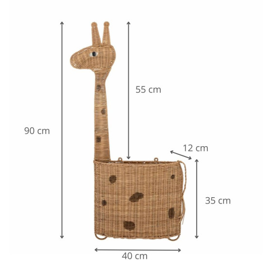 Panier de rangement mural girafe