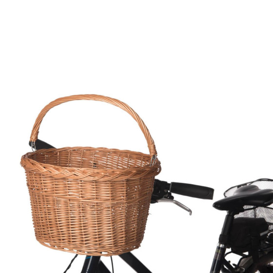 Grand panier à vélo en osier