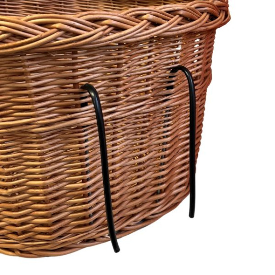 Grand panier à vélo en osier