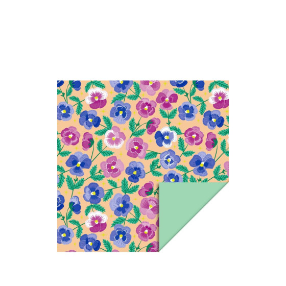 6 rouleaux de papier cadeau à fleurs