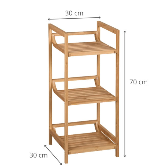 Etagère de salle de bain en bambou
