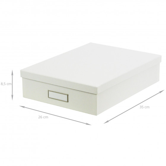 Boîte A4 en carton blanc