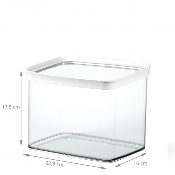 Boîte de rangement alimentaire empilable en plastique. 4,40 litres