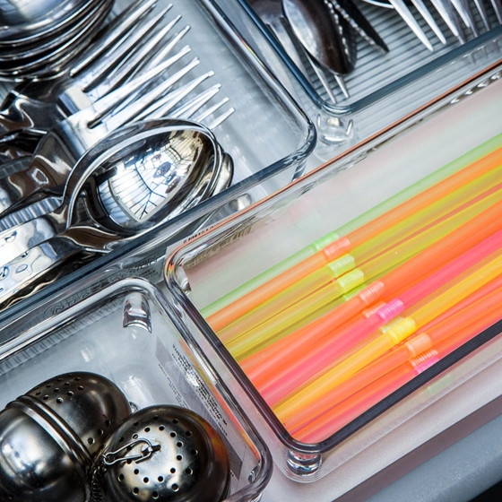 Organisateur étroit L en acrylique pour tiroirs