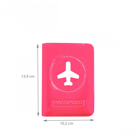 Protège passeport fuchsia brillant