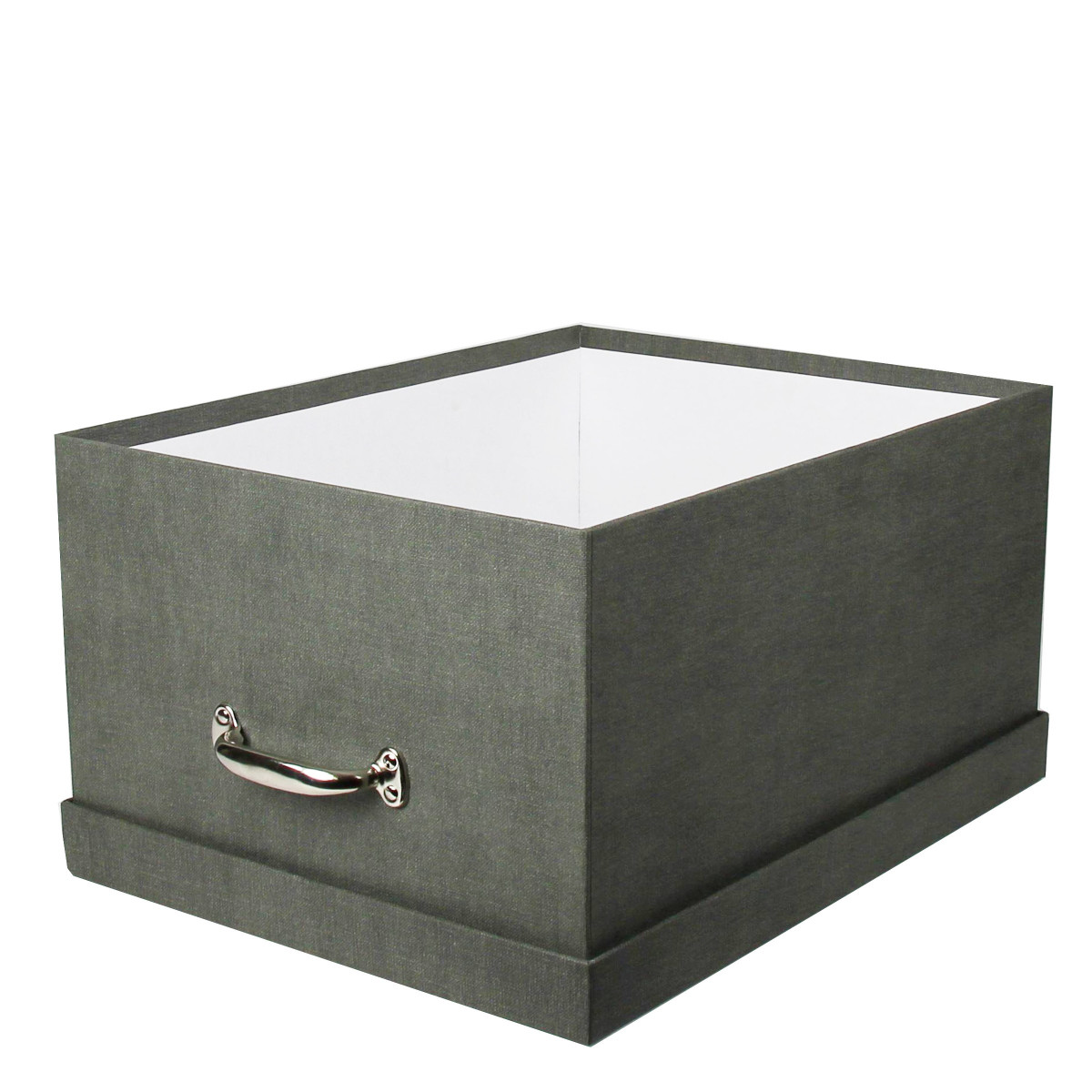 Grande boîte de rangement en carton gris - solide et élégante - ON RANGE  TOUT