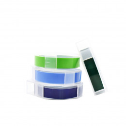 4 rubans pour étiqueteuse manuelle verts et bleus