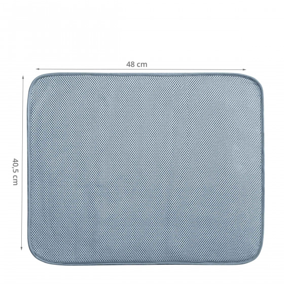 Tapis égouttoir gris en microfibre
