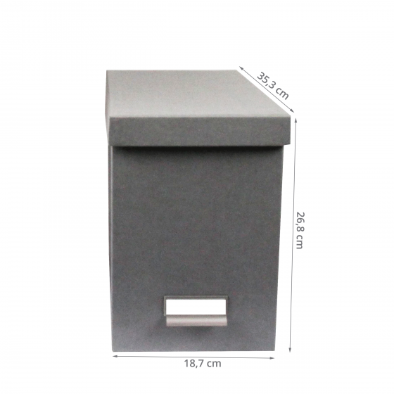 Boîte de rangement à dossiers suspendus gris flanelle