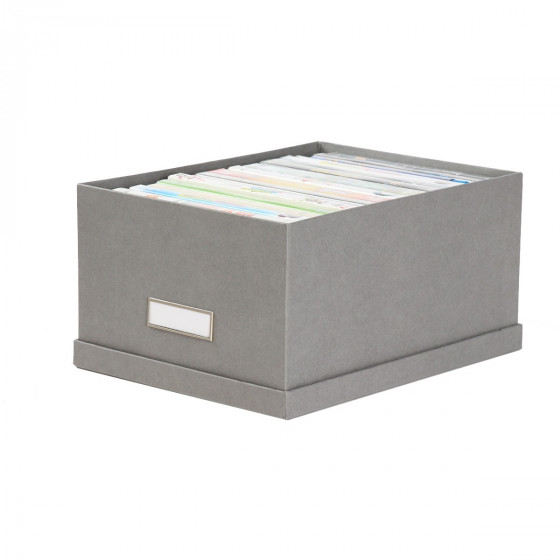 Boîte en carton gris flanelle