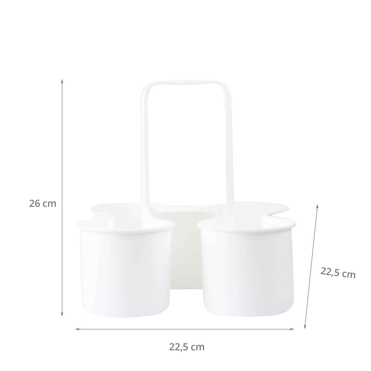 Panier à bouteilles plastique blanc On range tout Panier à bouteilles plastique blanc On range tout