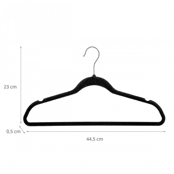 Lot de 5 cintres en velours noir