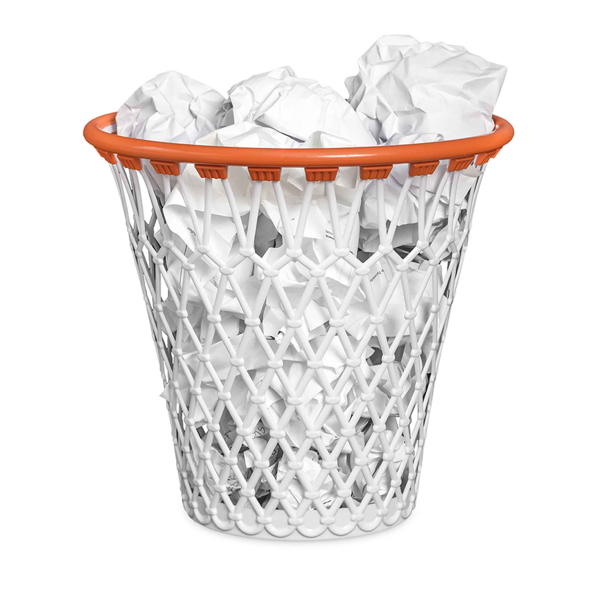 Panier de basket-ball peint poubelle basket-ball orange basket